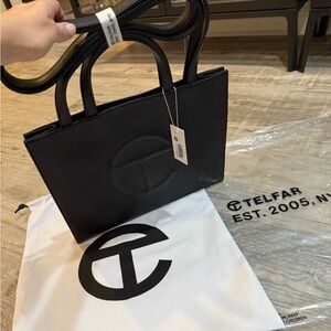 Telfar Black Shopping Bag Medium